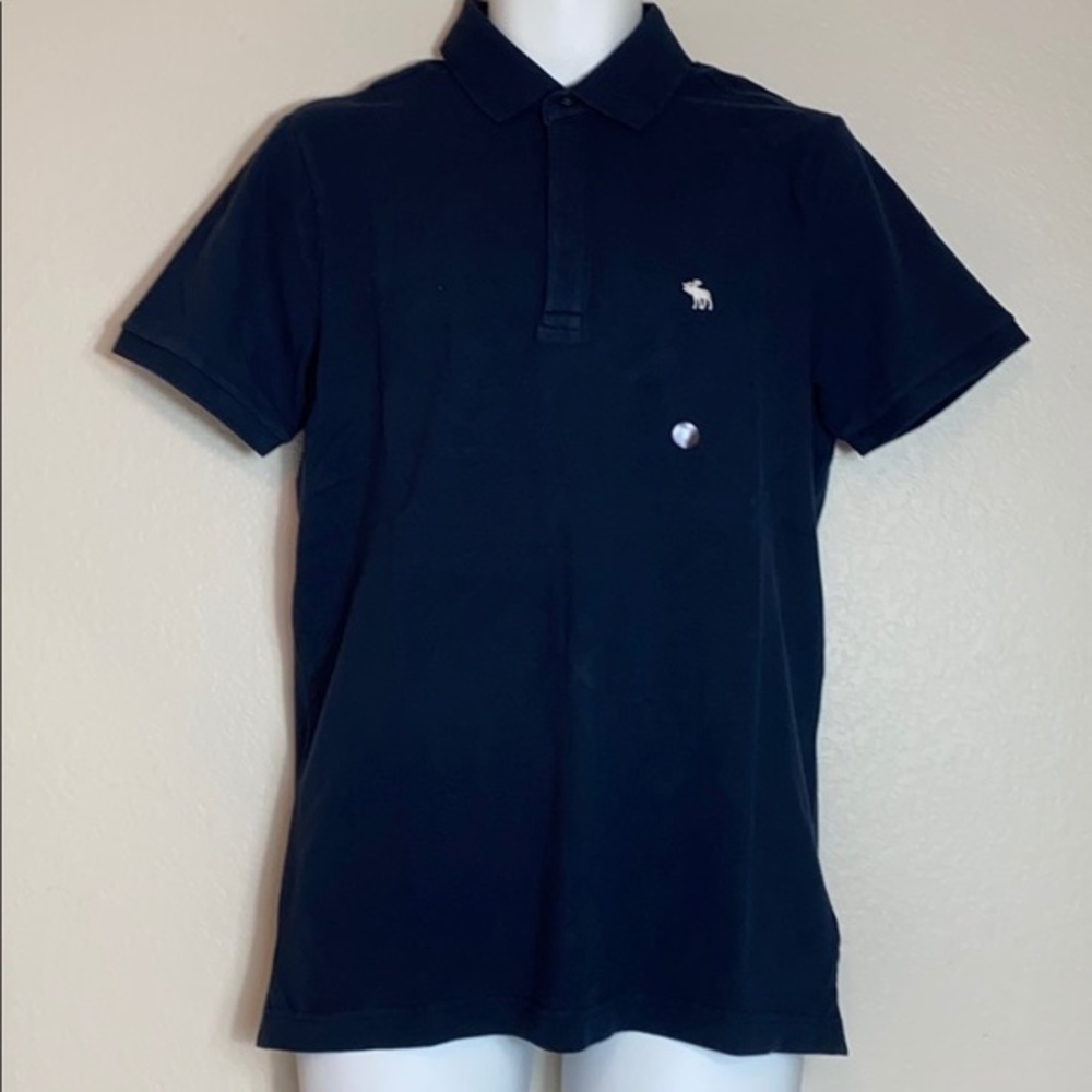 Abercrombie & Fitch Navy Polo Type Shirt. NWT - Picture 2 of 6